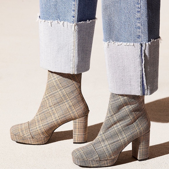 Free People Shoes - New Free People Day For Night Plaid Platform Boots